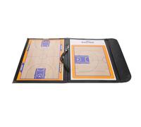 Milisten Foldable Basketball Coaching Board for Coaches, Dry Erase Tactical Clipboard with Marker Pen and Eraser, Leather Three-fold Basketball Match Strategy Board for Training Sessions