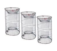 Milisten Foldable Fish Trap Net Portable Collapsible Nylon Mesh Basket for Minnow Crayfish Crab Snare Suitable for Freshwater Saltwater Fishing with Easy Setup and Enhanced Catch Efficiency