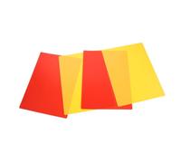 Milisten Football Referee Cards with Rounded Edges, Plastic Material 4pcs Extra Large Double-Sided Red and Yellow Resists Bending and Deformation, Comfortable Grip for Sports Competitions