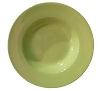 Milisten French Style Green Straw Hat Ceramic Pasta Plate, 10-inch Food Serving Dish for Home Dining, Kitchen Essentials Salad and Dessert Plate