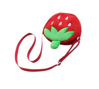 Milisten Girls Red Strawberry Crossbody Bag Cartoon Shoulder Bag with Adjustable Strap Moderate Storage Space Lovely Sweet Style for Children