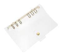 Milisten Glitter PVC Six-Ring Notepad Shell Notebook Cover Gold A6 Handbook Protector Travel Journal Book Case for School Office