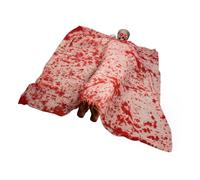 Milisten Glowing Blood Cloth Lying on Decor Halloween Grave Back from The Grave Dead Body Halloween Props outside Body Bloody Creepy Cloth Plastic