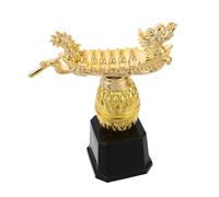 Milisten Gold Trophy Cup Plastic Dragon Boat Award Trophy with Polished Appearance for Athletic Competitions and Celebrations for Rowing Tournament Winners