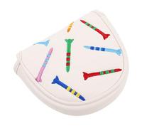 Milisten Golf Putter Cover Mallet with Soft Plush Lining and Embroidered Golf Tee Design Protective Driver Headcover for Wooden Club Heads Scratch-resistant Accessories for All Weather