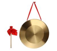Milisten Gong Hand Drum Chinese Instrument Music Toy for Festival Party Creative Percussion Instrument Copper Gong Mallet for Opera and Cultural Performances