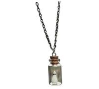 Milisten Gothic Glass Bottle Pendant Necklace for Women Stylish Chain with Glass Bottle for Halloween and Everyday Wear Unique Decorative Jewelry