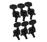 Milisten Gotoh Tuners 6pcs Zinc Alloy Full Closed Guitar Tuning Keys with Large Handle Design, Black, for Acoustic and Wooden Guitars