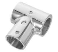 Milisten Grade Stainless Steel Boat Pipe Railing Tee Connector Right Angle Detachable Handrail Fitting Yacht Hardware for Systems