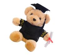 Milisten Graduation Plush Bear Stuffed Doll for Teen Cute Bear Present Graduation for Any Level Soft Fluffy Companion for Home Decor Celebratory Keepsake