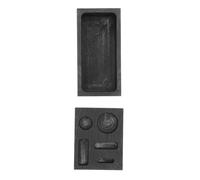 Milisten Graphite 2Pcs 5-in-1 Casting Mold with 1Kg Melting Crucible for Brass Copper Silver Gold Refining, Multi-Purpose Mold for Scrap Metal