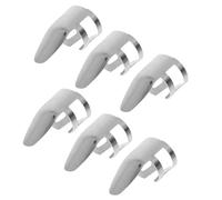 Milisten Guitar Finger Picks Silver Stainless Steel Finger Plectrums for 6pcs Lightweight and Safe Suitable for Electric Guitar Musical Instruments Accessories