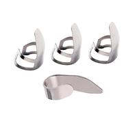 Milisten Guitar Picks Thumb Pick 4pcs Stainless Steel Silver 1 Thumb Sleeve 3 Index Finger Sleeves Lightweight Ultra Thin for Guitar Bass