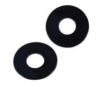 Milisten Guitar Toggle Plate Washer 2pcs Black Gold Rhythm Treble Switch Protective Pads Compatible Electric and Acoustic Guitars Sturdy Round Pad Covers