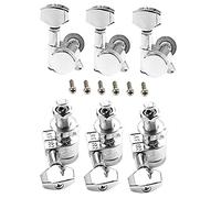 Milisten Guitar Tuning Pegs Zinc Alloy Left Hand Flat Shell Acoustic Electric Guitar Tuning Keys
