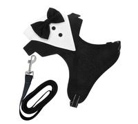 Milisten Halloween Dog Costume Harness Small to Large Dog Tuxedo Vest Harness Bow Tie for French Bulldogs and Small