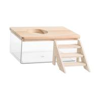 Milisten Hamster Bathroom Bath Shower Steps and Lid for Hamster Activity Center and Pet Supplies Bath