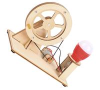 Milisten Hand Cranked Generator Kit for Kids DIY Electric Generator Science Experiment Set Portable Educational Toys for Children Random Color Light Bulb Accessories