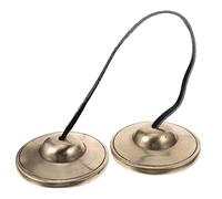 Milisten Hand Cymbals Percussion Instrument Tinsha Cymbals Bells for Meditation Yoga Practice Hand Bell for Boys and Girls Music Education