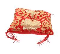 Milisten Handcrafted 16cm Square Singing Bowl Pad with Embroidered Buddhist Patterns Meditation Sound Bowl Cushion for Temple and Ritual Use Random Color Cushion Mat for Sound Holder