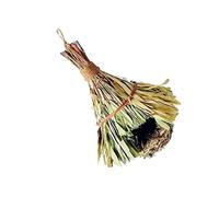 Milisten Handmade Grass Weaving Bird Nest Bamboo Leaves Small Birds Bed Hanging House Comfortable Living Place for Canary Parrot Lark Yellowbird Pastoral Style