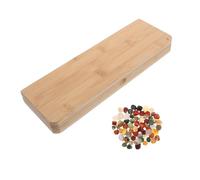 Milisten Handmade Mancala Board Game with Natural Stone Beads for Educational Strategy Enhancing Hand-eye Coordination Critical Thinking and Family Bonding Fun