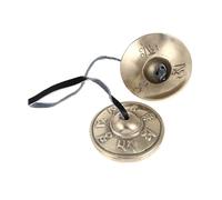 Milisten Handmade Pure Copper Tibetan Cymbal Bell for Yoga Meditation Religious Percussion Instrument Nepal Manual Cymbals