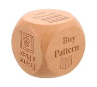 Milisten Handmade Wooden Quilting Decision Dice Engraved Craft Tool for Sewing Hobbyists and Crafters Lightweight Portable Companion for Stitchwork Parties and Creative Projects