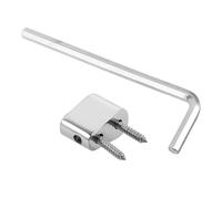 Milisten Headless Guitar String Lock Nut Copper Metal Locking Nut Blocks with Spanner Silver Modern Distinctive Look Replacement Precision String Locking Repair Maintenance