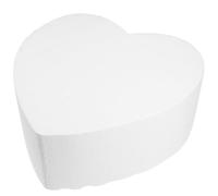 Milisten Heart-shaped 10-inch Foam Cake Model for Wedding Crafts Reusable Fake Cake Dummy 25cm Diameter and 10cm Height DIY Sculpting Practice Tool for Decorating and Floral Arranging