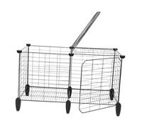 Milisten Heavy Duty Duck Coop Cage Foldable Metal Wire Enclosure for Chickens Ducks and Small Animals Portable Outdoor Playpen with Enhanced Stability and Ample Space