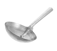 Milisten Heavy Duty Iron Ladle Spoon for Livestock Feeding and Water Scooping, 0.8mm Thick Small Long Handle Farm Goat and Horse Feed Scoop for Garden and Yard Use