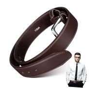 Milisten Hidden Money Belt for Men PU Adjustable Waistband with Secure Zipper Pouch Travel Wallet for Cash and Valuables Concealed Under Clothes Brown Security Cash Safe