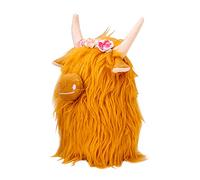 Milisten Highland Cow Plush Soft Stuffed Cow Doll for Cute Farm Animal Realistic Cuddly Design for Playtime and Home Decor for Boys