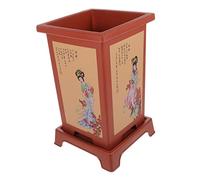 Milisten Indoor Planting Pot Glazed Flower Pot Excellent Drainage Keep Your Plants Healthy