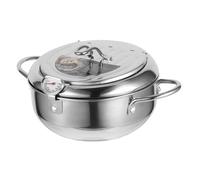 Milisten Induction Cooker Deep Fryer Pot Non-Stick Japanese Style Tempura Frying Pan Easy to Clean Great for Kitchen Banquet