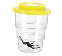 Milisten Insect Observation Cup Yellow Three Section Magnifier Nature Exploration Educational Science Kit for Outdoor Bug Study and Butterfly Habitat Cage