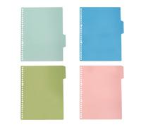 Milisten Insertable Binder Dividers Page Tabs B5 26-Hole, 40pcs Colorful Index Tabs Convenient Management Feature for Office and School, 10 Sets Random Color
