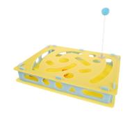 Milisten Interactive Cat Puzzle Feeder Engaging Treat Dispensing for Indoor Cats Brain Boosting Food Maze Bell Ball Combo Stimulates Curiosity Encourages Healthy Eating Pace