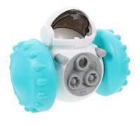 Milisten Interactive Dog Slow Feeder with Treat Dispensing Function, Lake Blue Swinging Food Leak Puzzle Ball for Puppies and Dogs, Sturdy Pet Plaything for Balanced Feeding and Mental