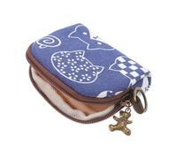 Milisten Japanese Style Coin Purse Mini Animal Pattern Change Bag Cute Half-Moon Storage Wallet for Women, Compact Hard Shell Lucky Cat Money Pouch for Daily Use Random Style