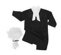 Milisten Judge Costume Lightweight Breathable Lawyer Robe Wig Courtroom Role Play Outfit for Halloween Parties Career Day Dress-up