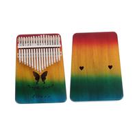 Milisten Keys Kalimba Thumb Piano for Beginners Ergonomic Mini Finger Piano with Butterfly Rainbow Design Portable Musical Instrument for Adults Comfortable Play and Melody