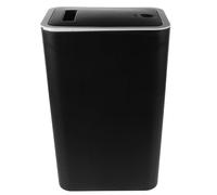 Milisten Kitchen Trash Can 10l with Press Lid, Nordic Style Garbage Bin for Bathroom and Office, Narrow Space Multi-function Waste Basket in Black with Deer Print