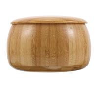 Milisten Large Solid Chess Pieces Storage Jar with Lid Bamboo Chess Box Container for and Go Game Multi-Use Wooden Canister for Game and Tea Party Supplies