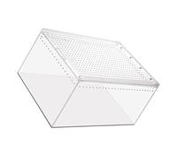 Milisten Leakproof Reptile Keeper Box Multi-Function Acrylic Cage for Crickets Frogs Snakes and Lizards No Assembly Required Breeding Accessory for Pets