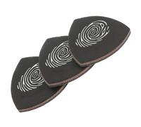 Milisten Leather Guitar Picks Set of 3 Black Ukulele Plectrums with Paper Box Suitable for Electric Acoustic Bass Guitars and Ukulele Finger Protection Random Style