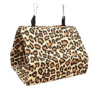 Milisten Leopard Print Canvas Parrot Nest Hammock S Size 17x11x15cm Hanging Bird Sleeping Bed Indoor Bird House Swing
