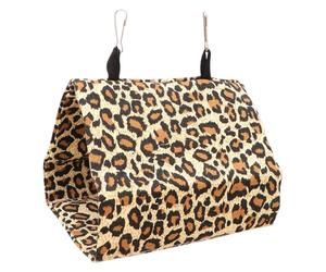 Milisten Leopard Print Canvas Parrot Nest Hammock S Size 17x11x15cm Hanging Bird Sleeping Bed Indoor Bird House Swing