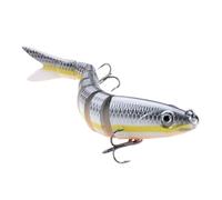 Milisten Lifelike Simulation Fishing Lure Bait Portable Outdoor Fish-shaped Bait for Bass Carp Trout Anglers Practical Fishing Accessory White
